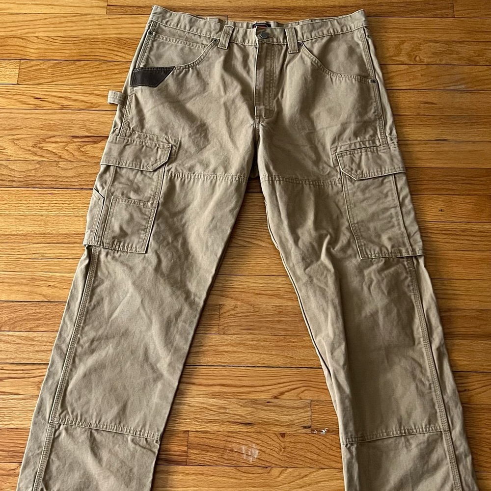 Tan Wrangler Work Pants